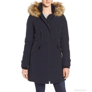 Vince Camuto Down & Feather Fill Parka in Navy